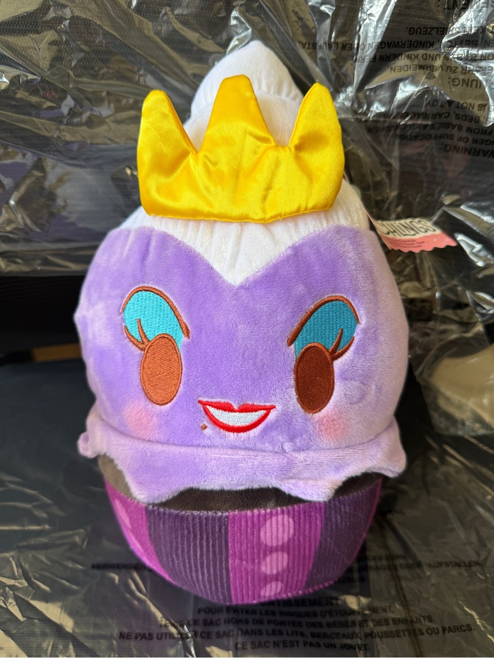 Disney Purple & Yellow Princess Cupcake Plush Toy